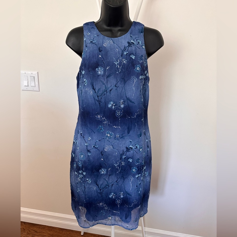 Elegant Blue Sleeveless Halter Mini Dress